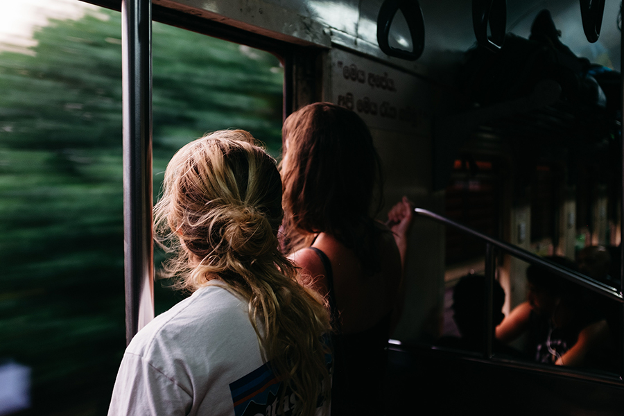 people on a train