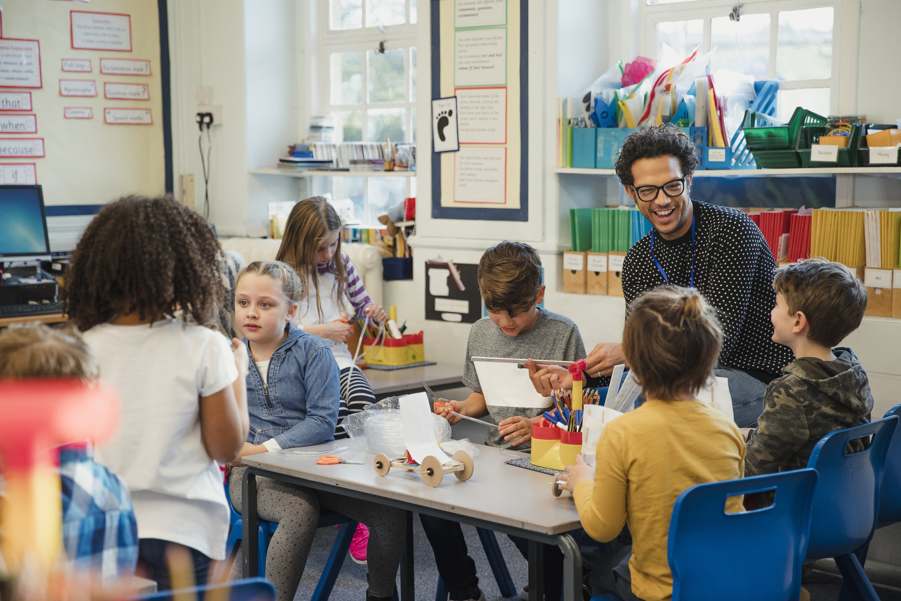 Teacher in a classroom
